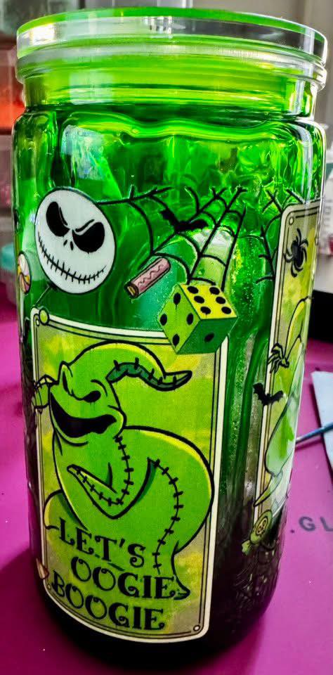 16 oz "Oogie Boogie" snowglobe tumbler
